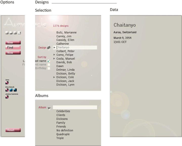 Find panel, 3 sections